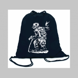 Punks not Dead dedko ľahké sťahovacie vrecko ( batôžtek / vak ) s čiernou šnúrkou, 100% bavlna 100 g/m2, rozmery cca. 37 x 41 cm